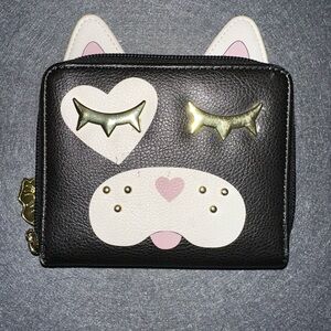 Betsey Johnson Black and White Cat Wallet